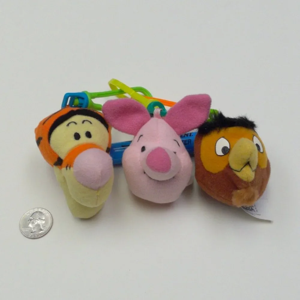 Winnie the Pooh McDonald keychain Plush Lot of 3